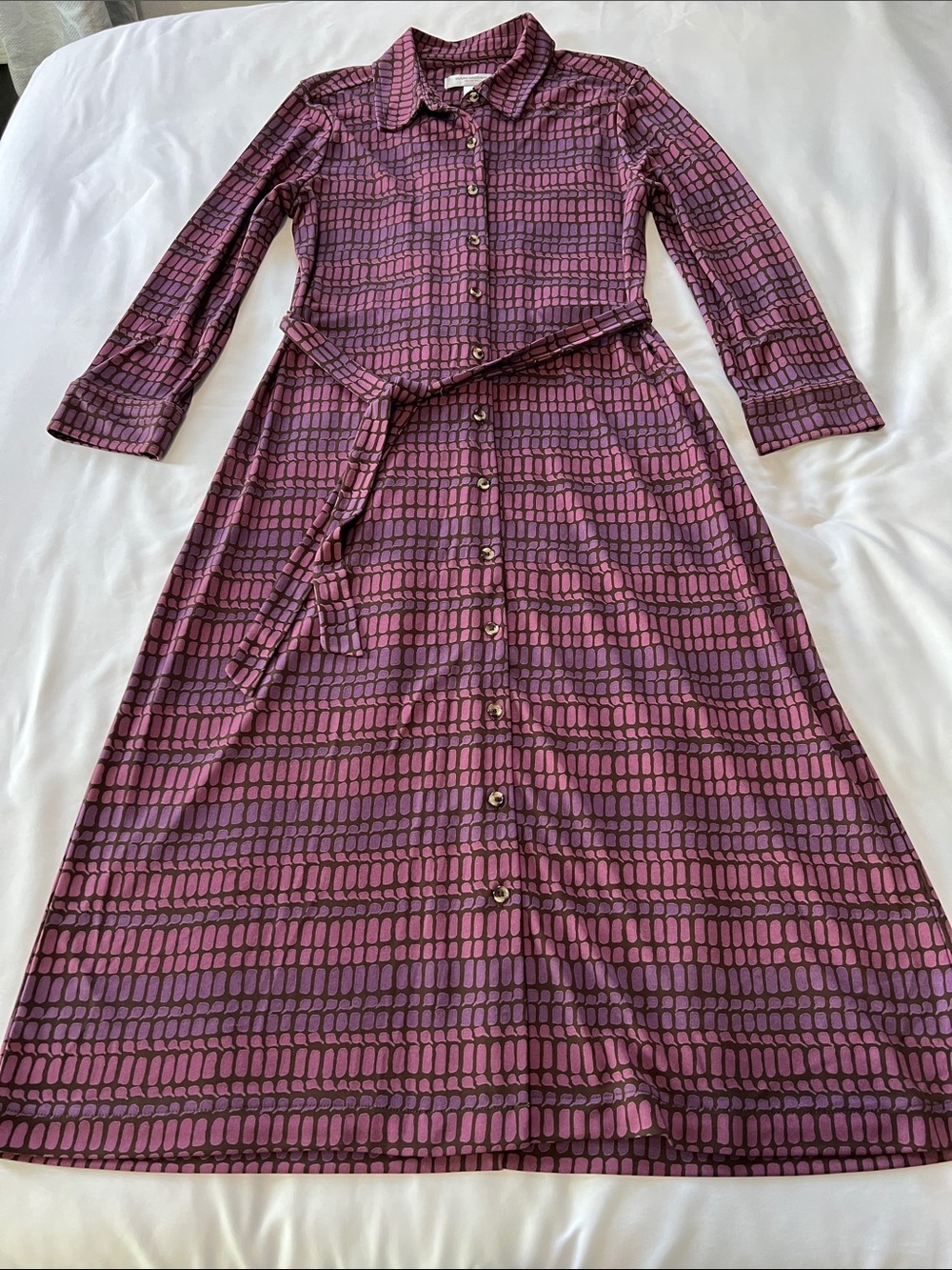 Isaac Mizrahi for Target Printed Long Sleeve Shirt Dress